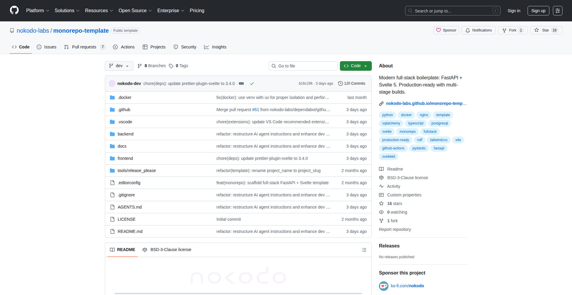 全栈Monorepo启动器:Svelte 5 + FastAPI