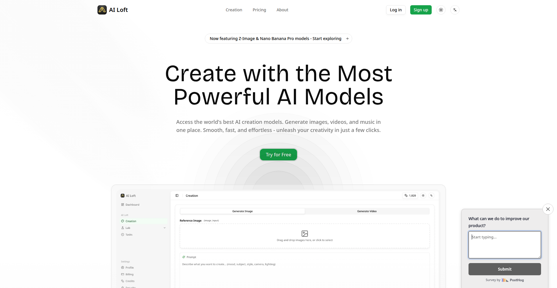 AI Loft - 创意AI融合开发平台