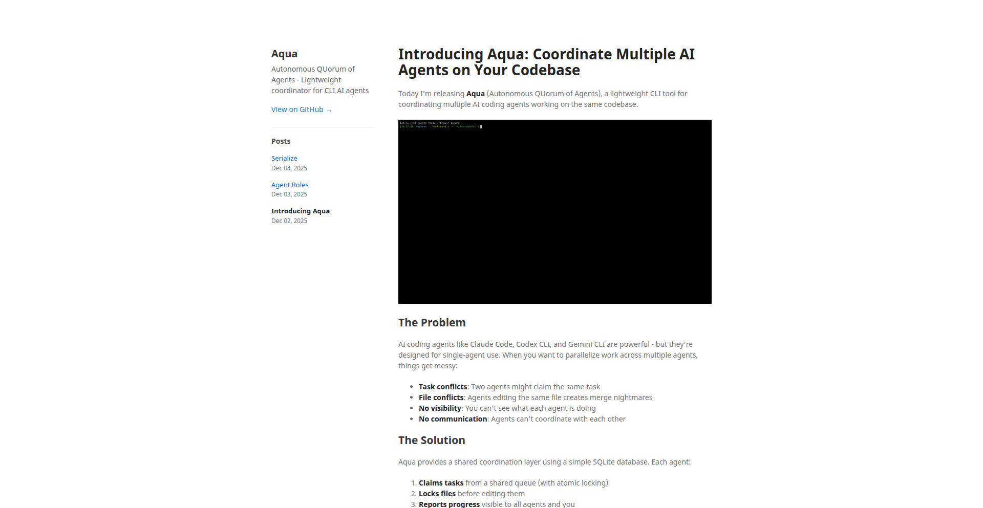 AQUA: 模型无关的轻量级命令行智能体协调器