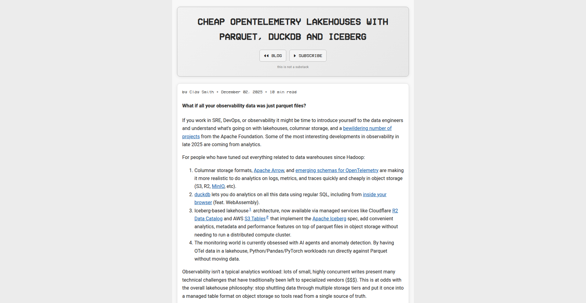 Rust驱动的低成本遥测数据湖