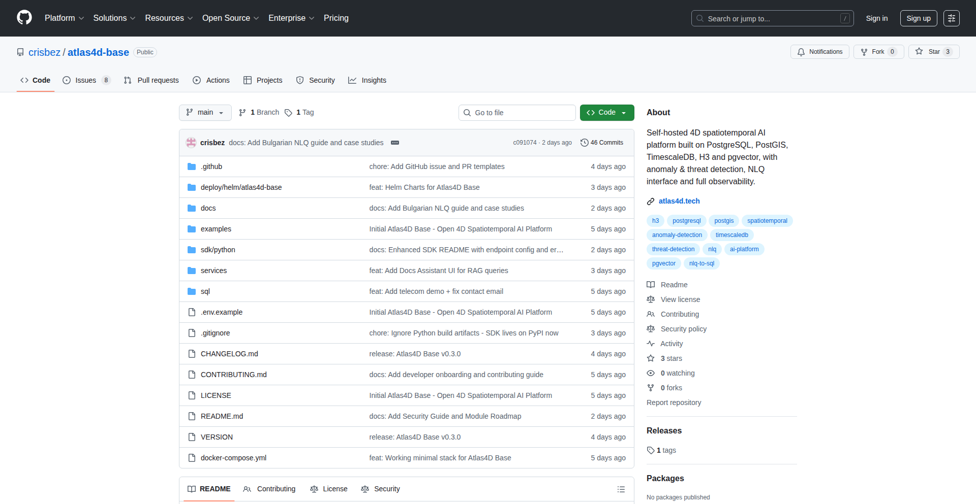 Atlas4D: The Open-Source Geospatial Temporal Engine