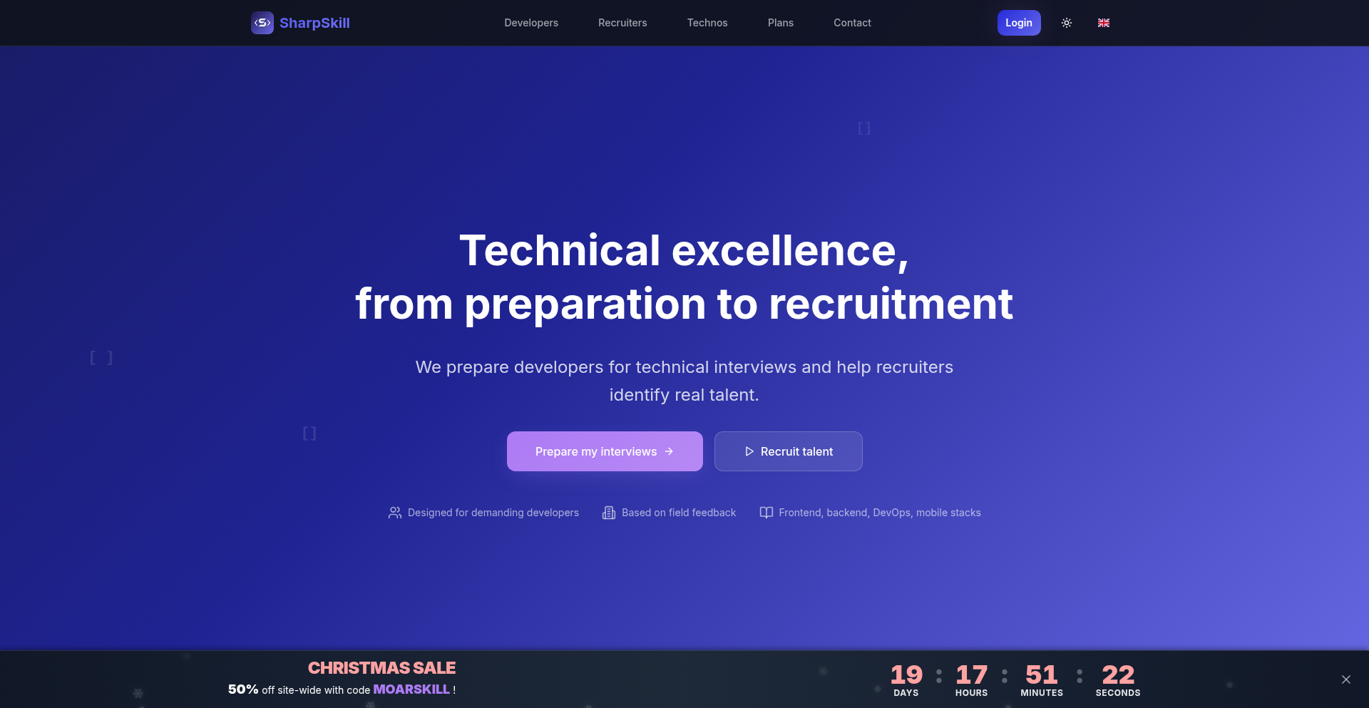 SharpSkill.fr: Interview Resilience Engine