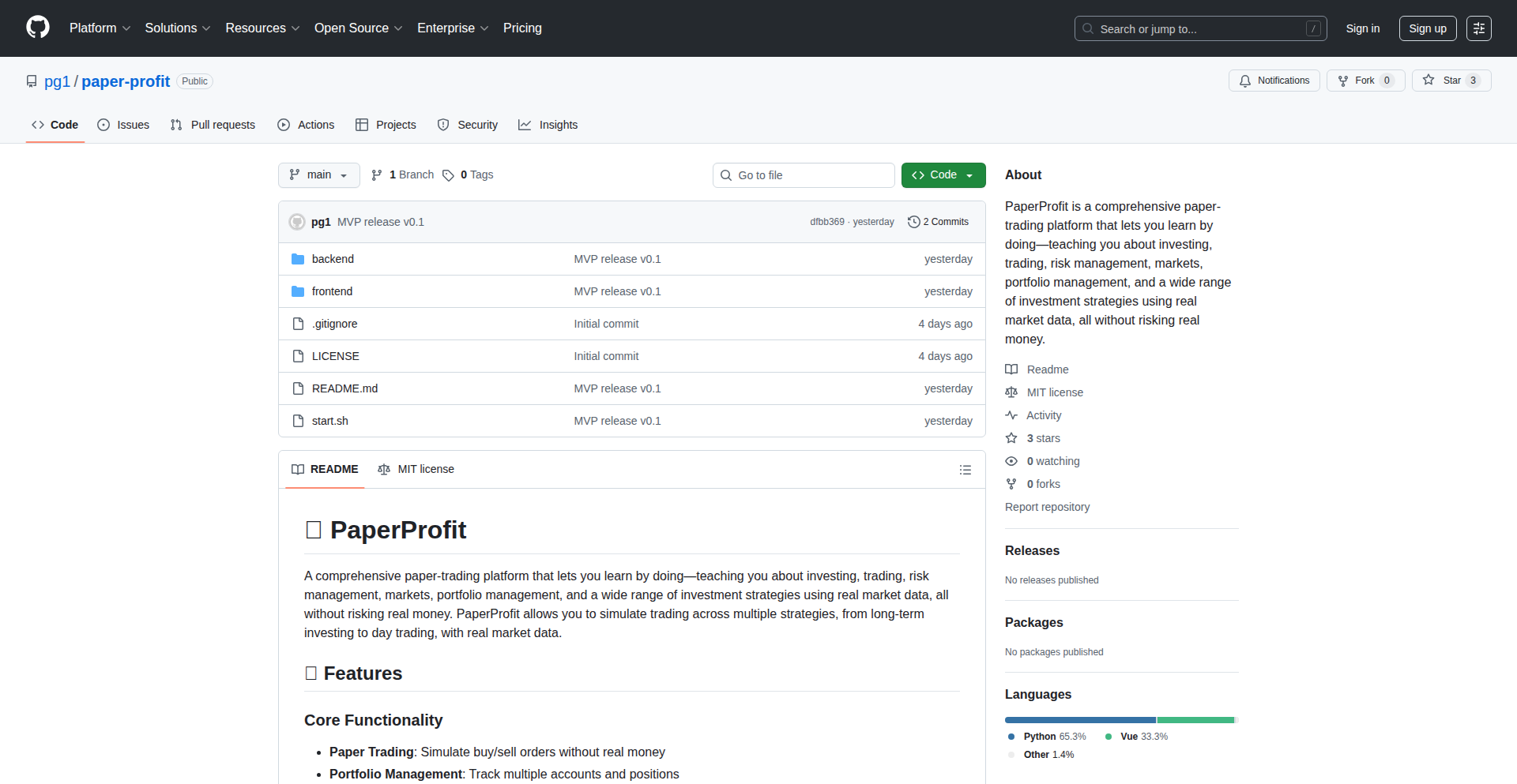 PaperProfit: Interactive Investing Sandbox