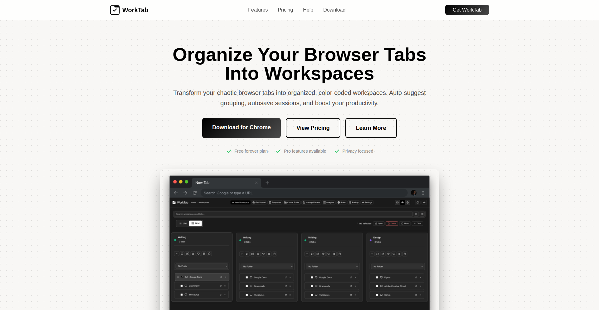 WorkTab: Context Weaver