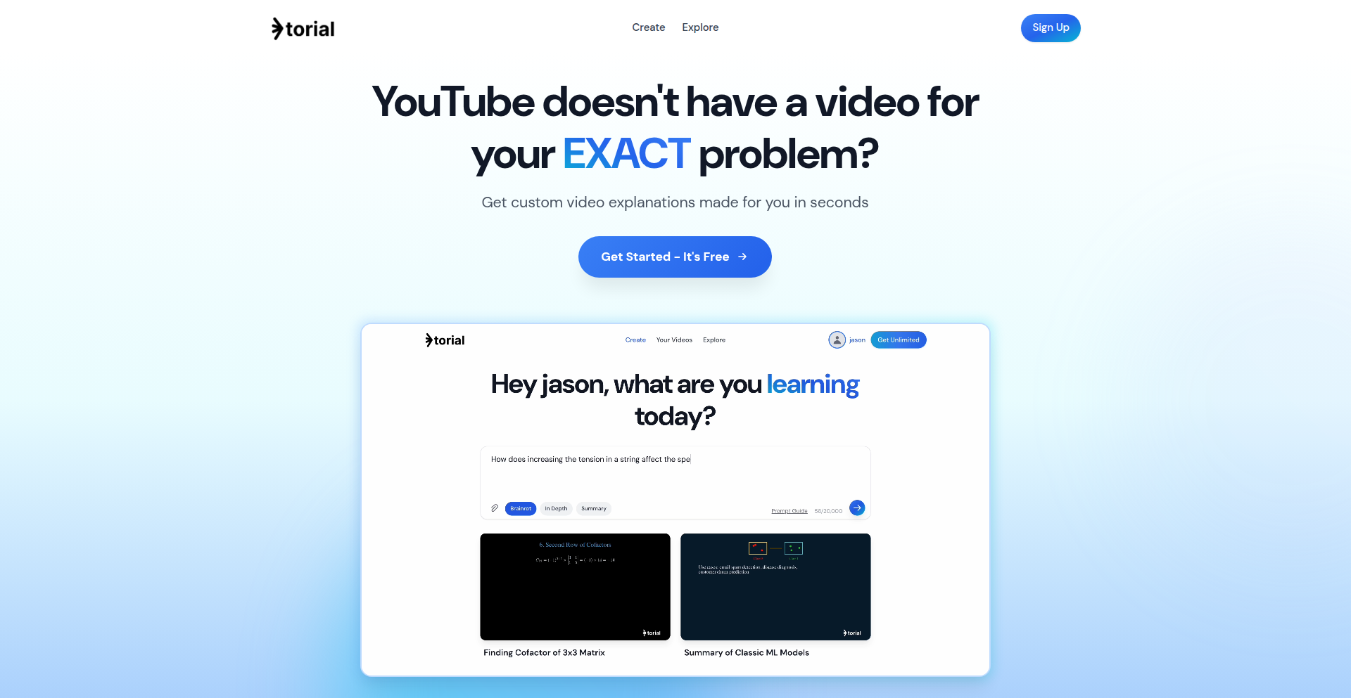 Torial: AI-Powered Explainer Video Generator
