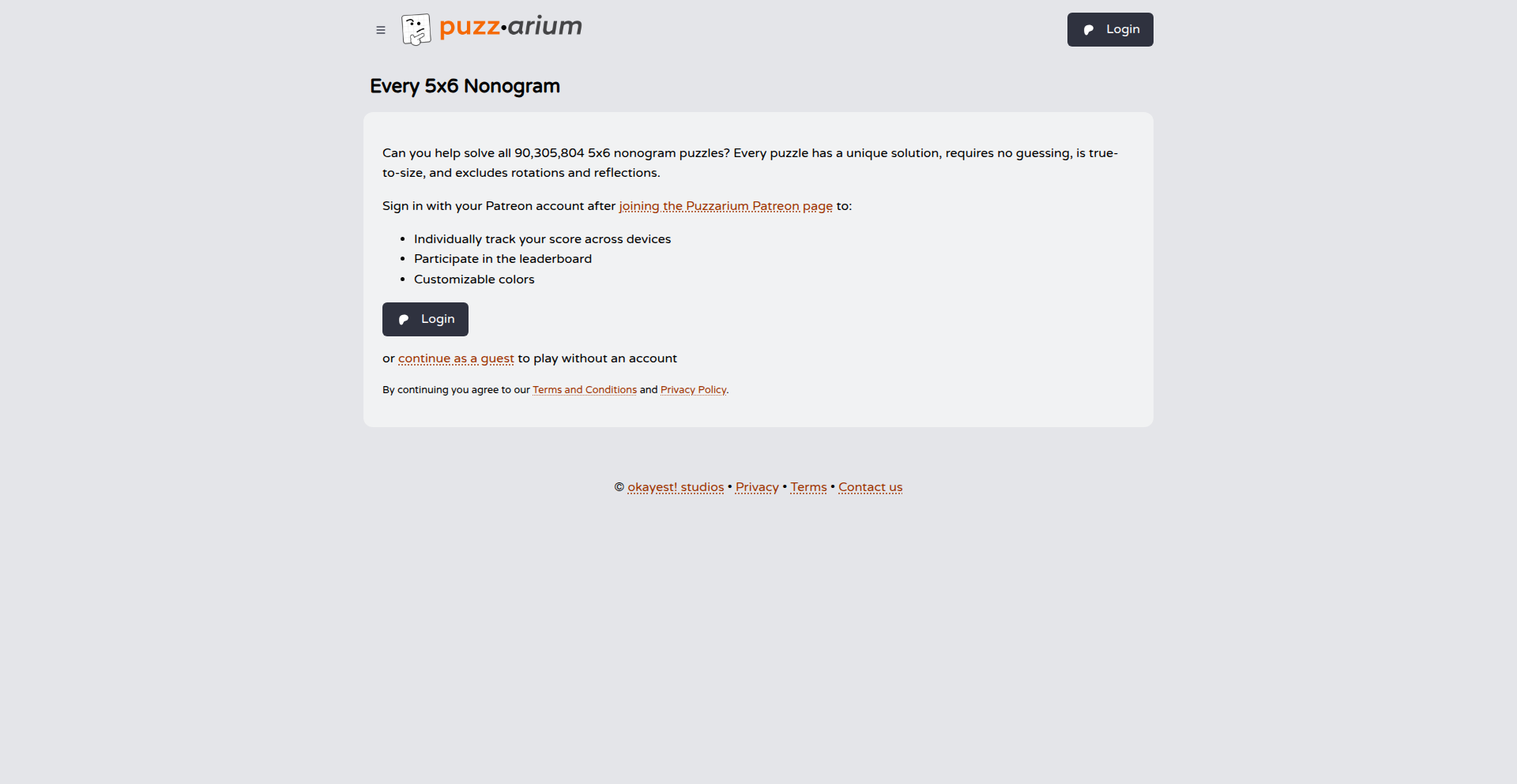 Realtime Collaborative 5x6 Nonogram Grid