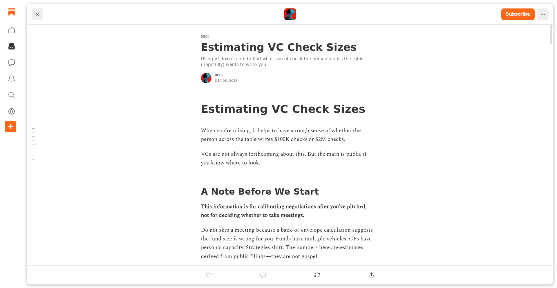 VentureScale Estimator