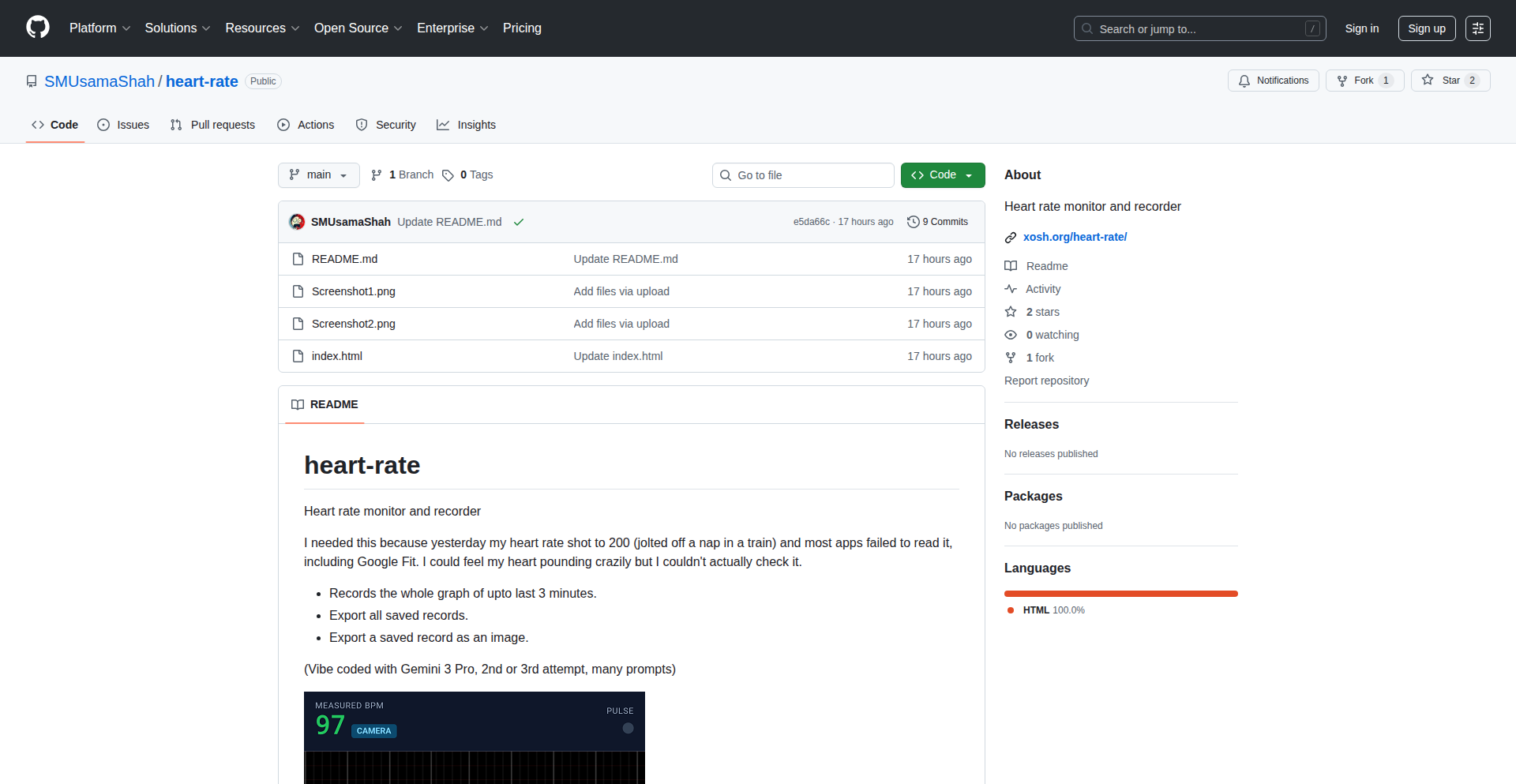 CameraPulse: No-Ad, Privacy-First Heart Rate Monitor