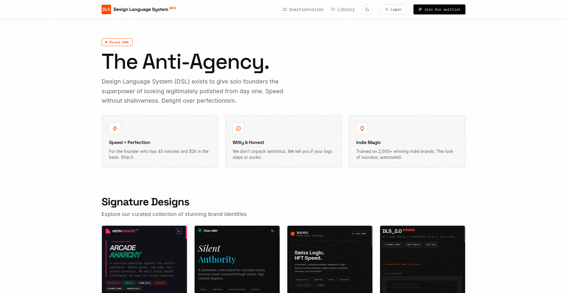 IndieMagic Design Language System (DLS)