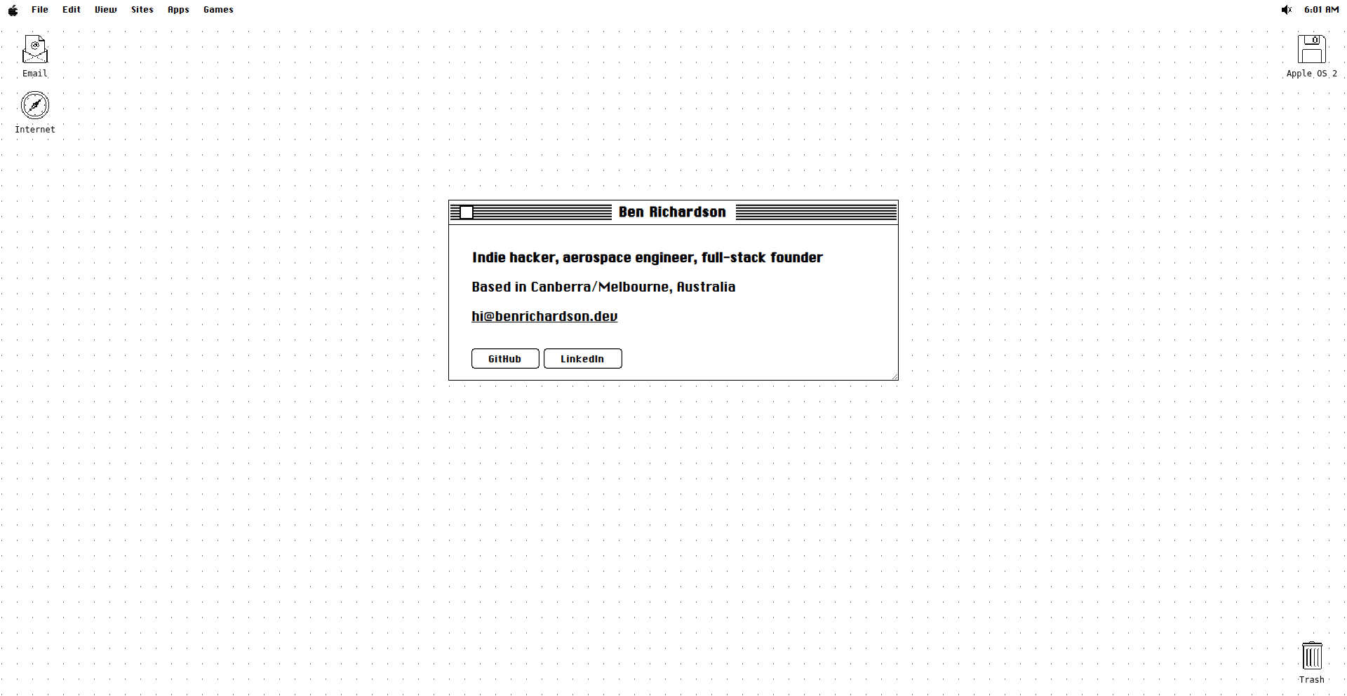 RetroOS Personal Site