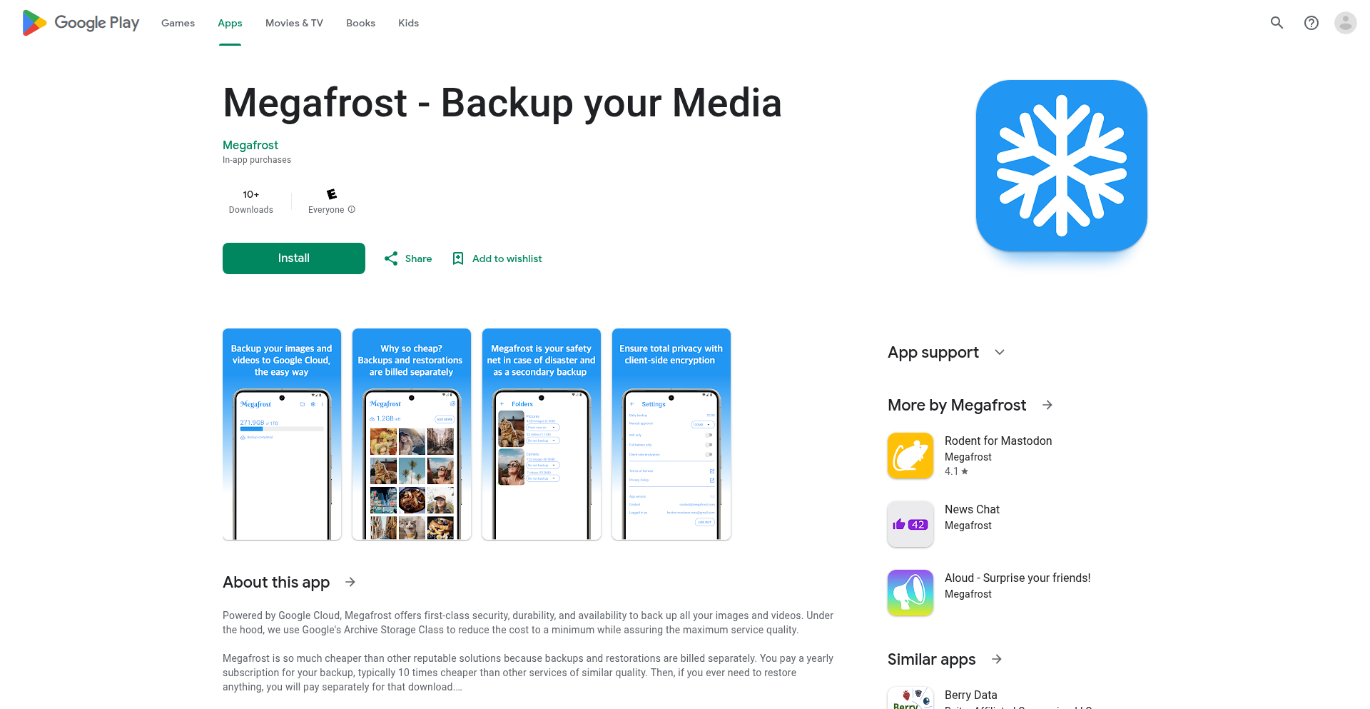 Megafrost - Archive Storage Companion
