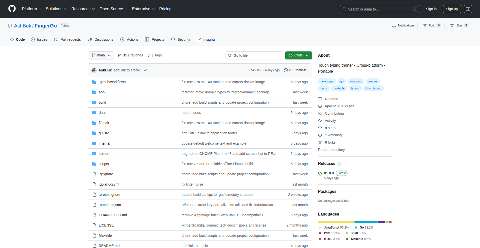 FingerGo - Cross-Platform Touch-Typing Accelerator