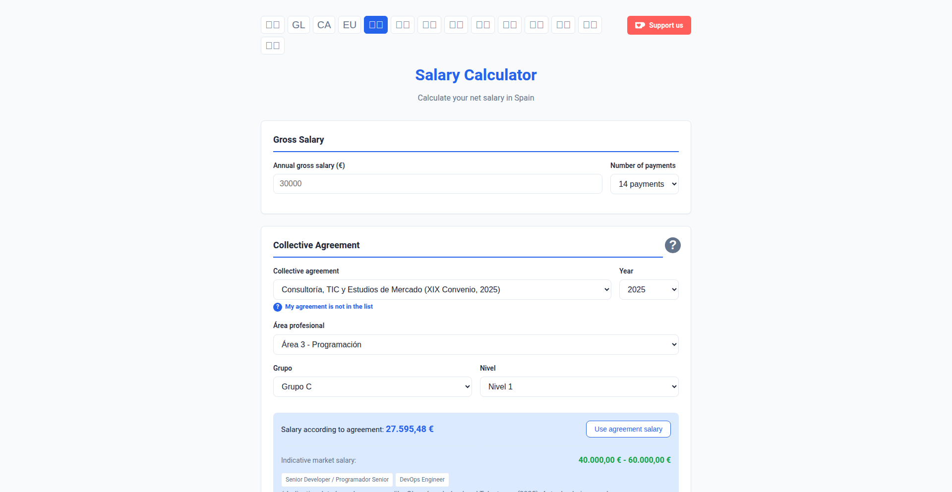 Spain Salary Cruncher
