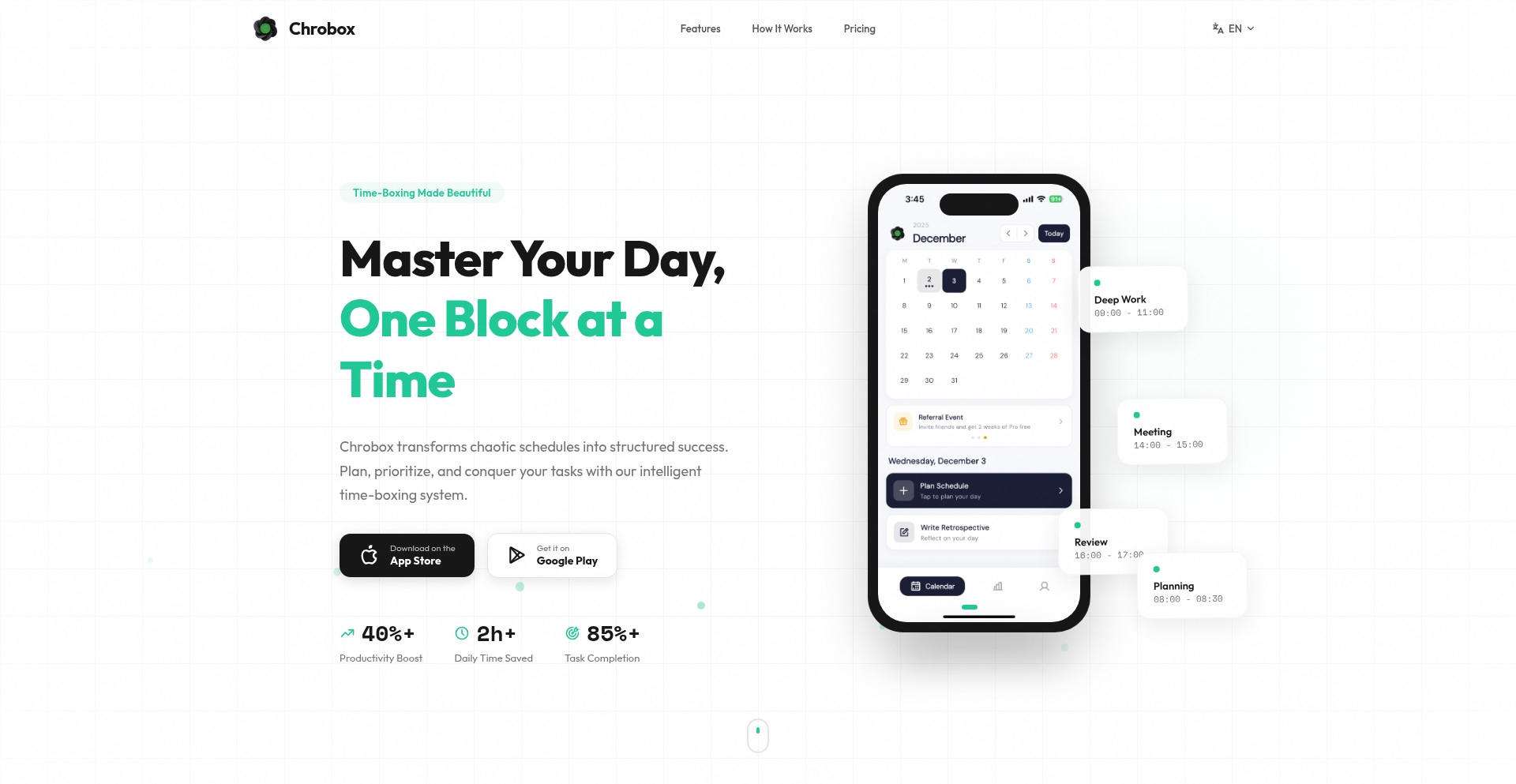 Chrobox AI Timebox Planner
