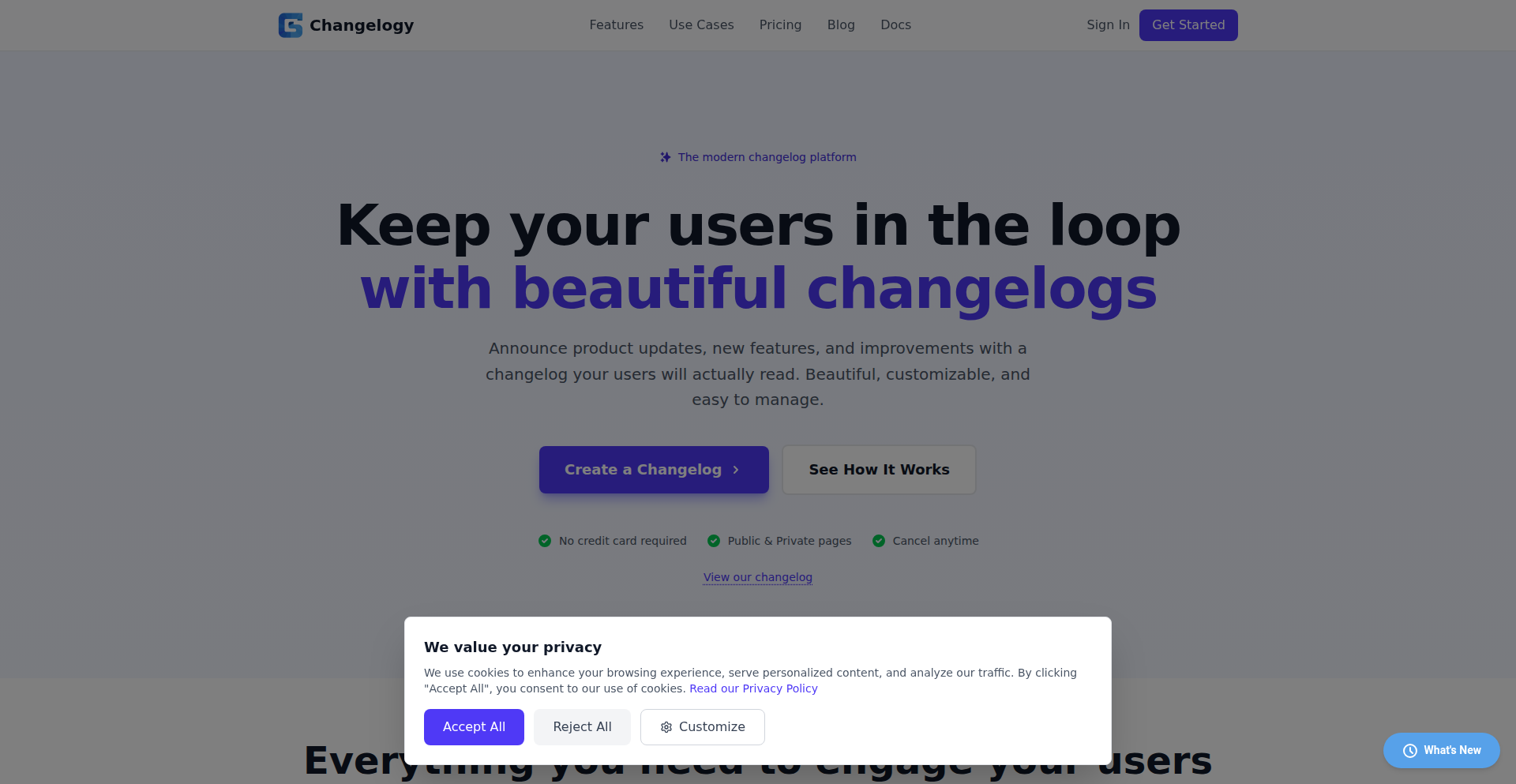Changelogy: SaaS 版本更新动态托管平台