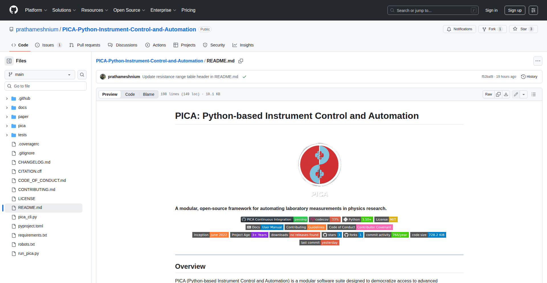 PICA-Python：实验仪器控制与自动化助手