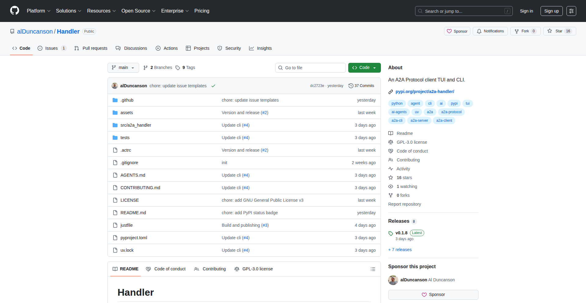 Handler：AI智能体通信与校验CLI/TUI