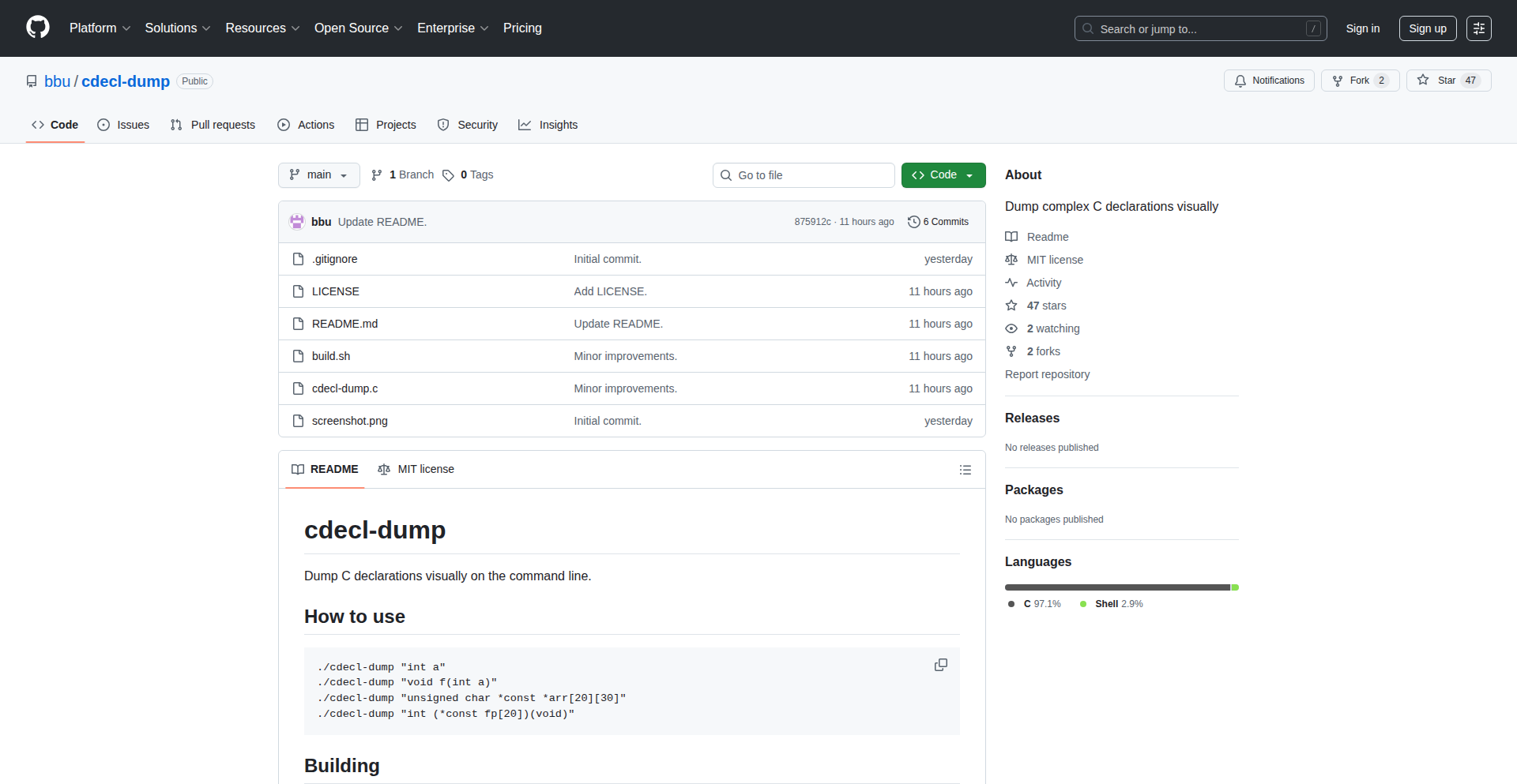 Cdecl-Viz - C声明可视化解释器