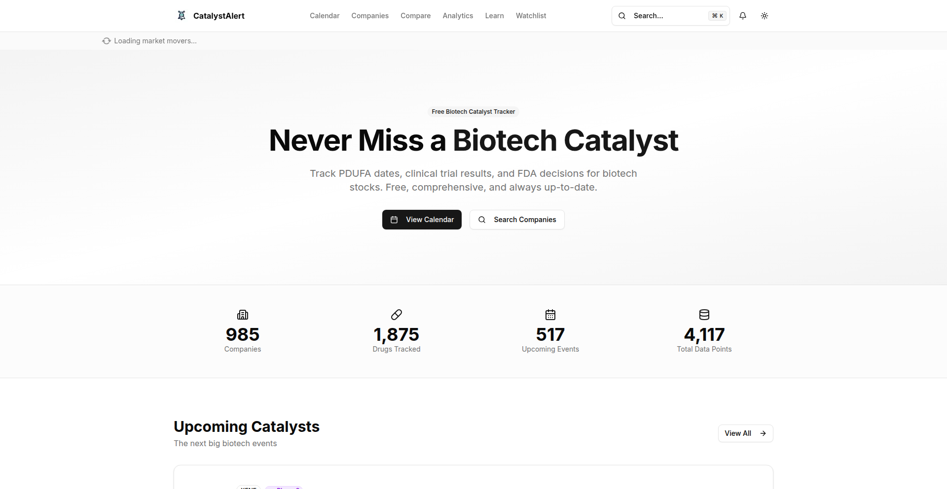 CatalystAlert-生物技术催化剂洞察引擎