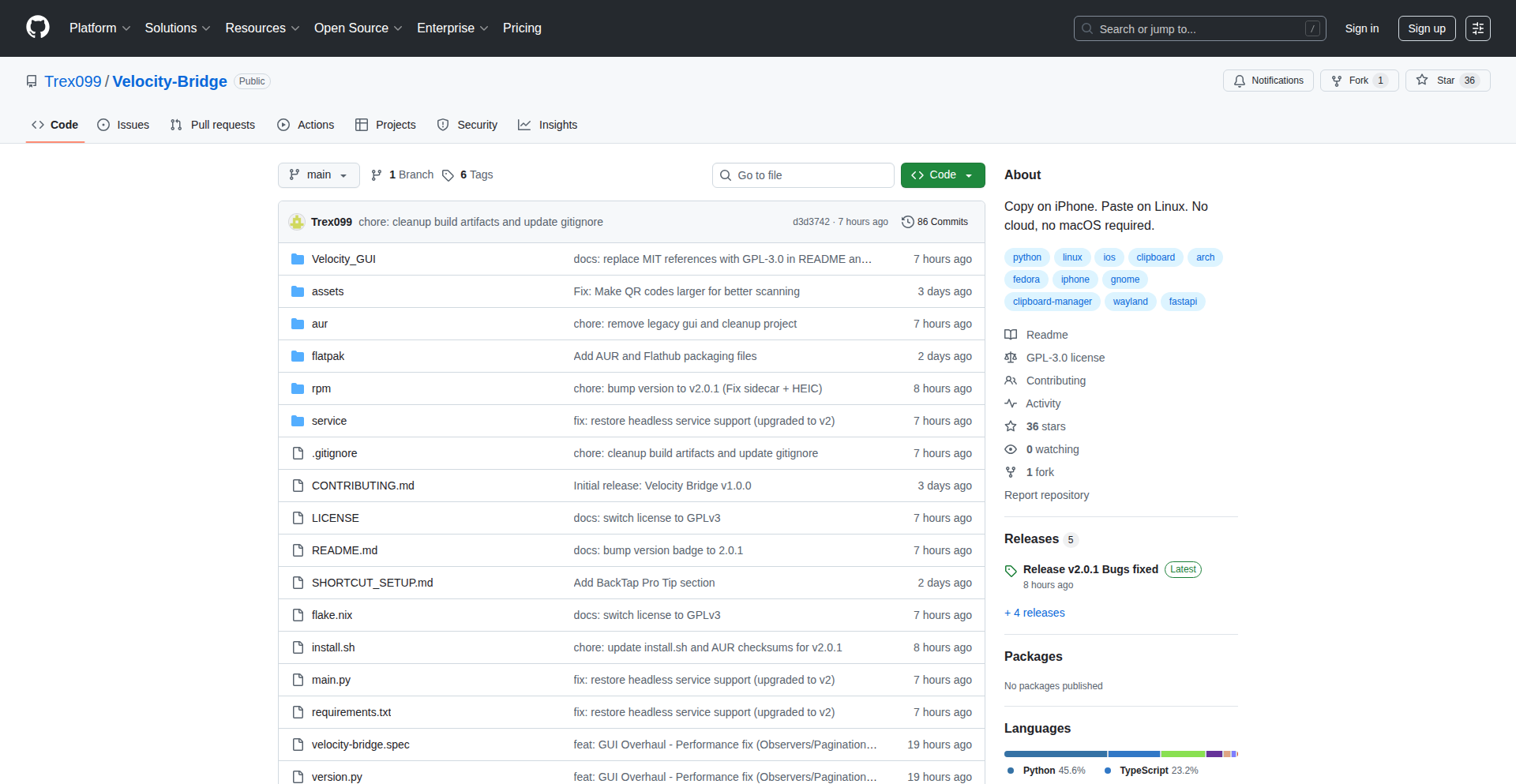 Velocity Bridge - iPhone 至 Linux 剪贴板高速通道