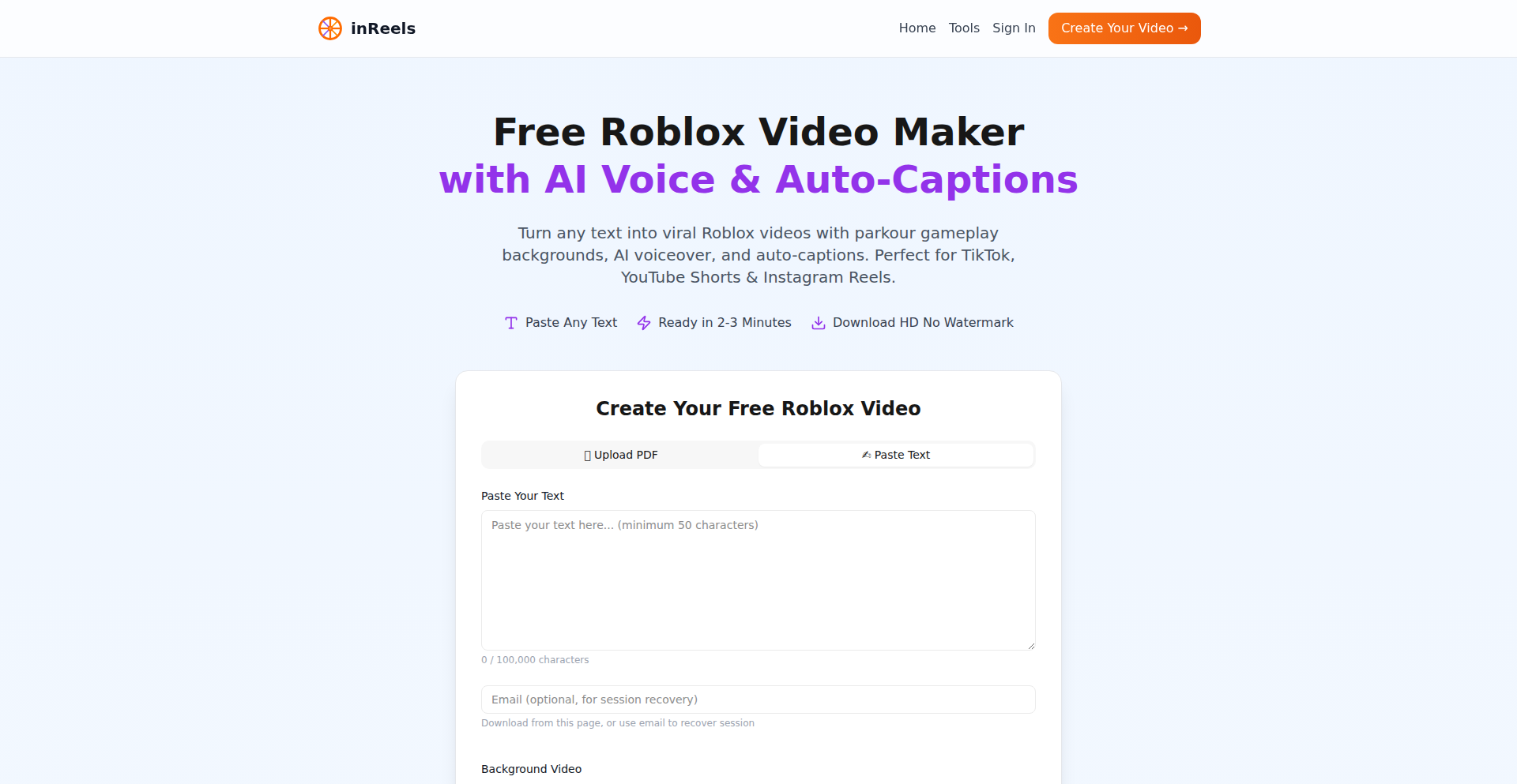 Roblox风范视频生成器 (Roblox-Style Video Generator)
