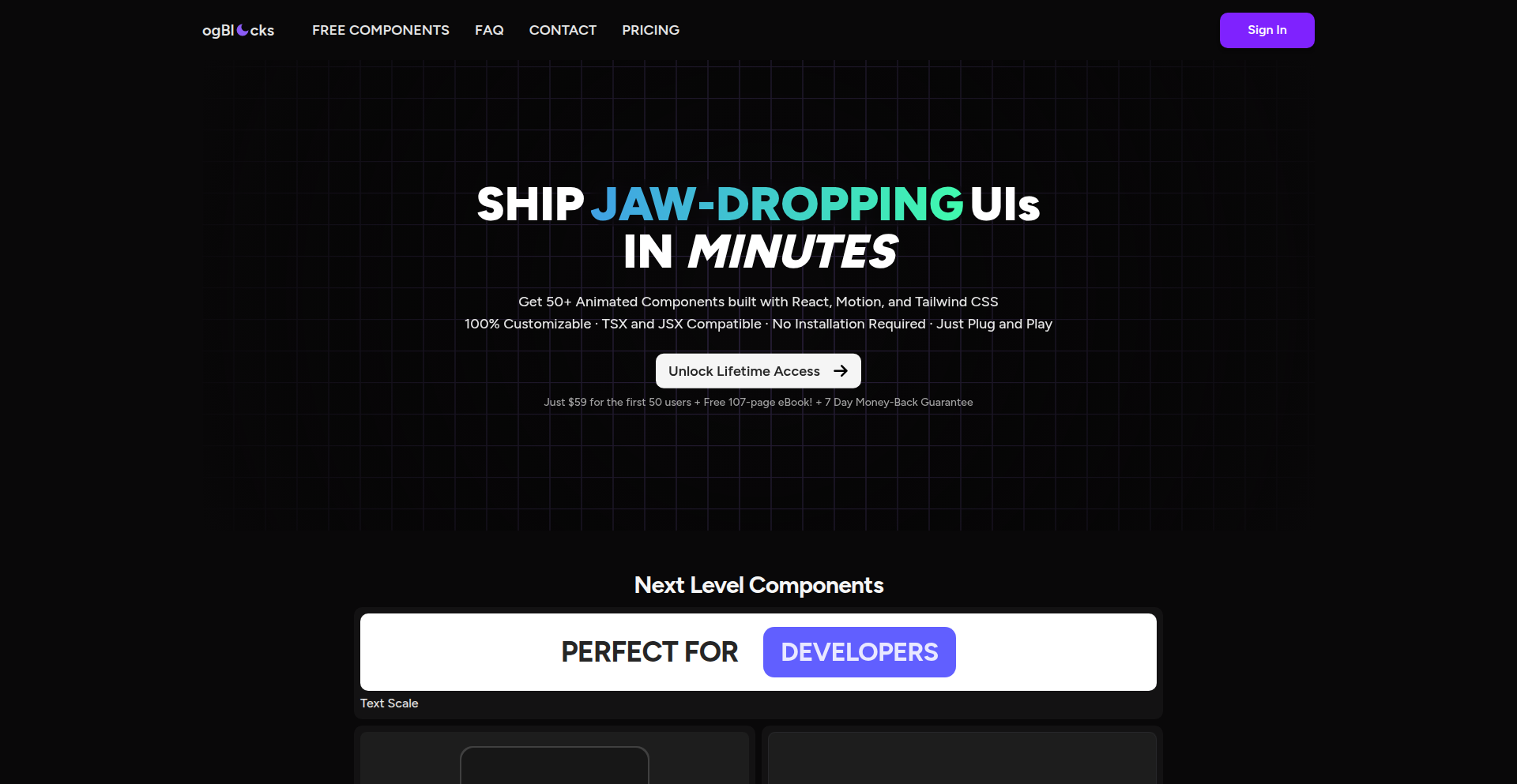 ogBlocks: 动画UI组件库