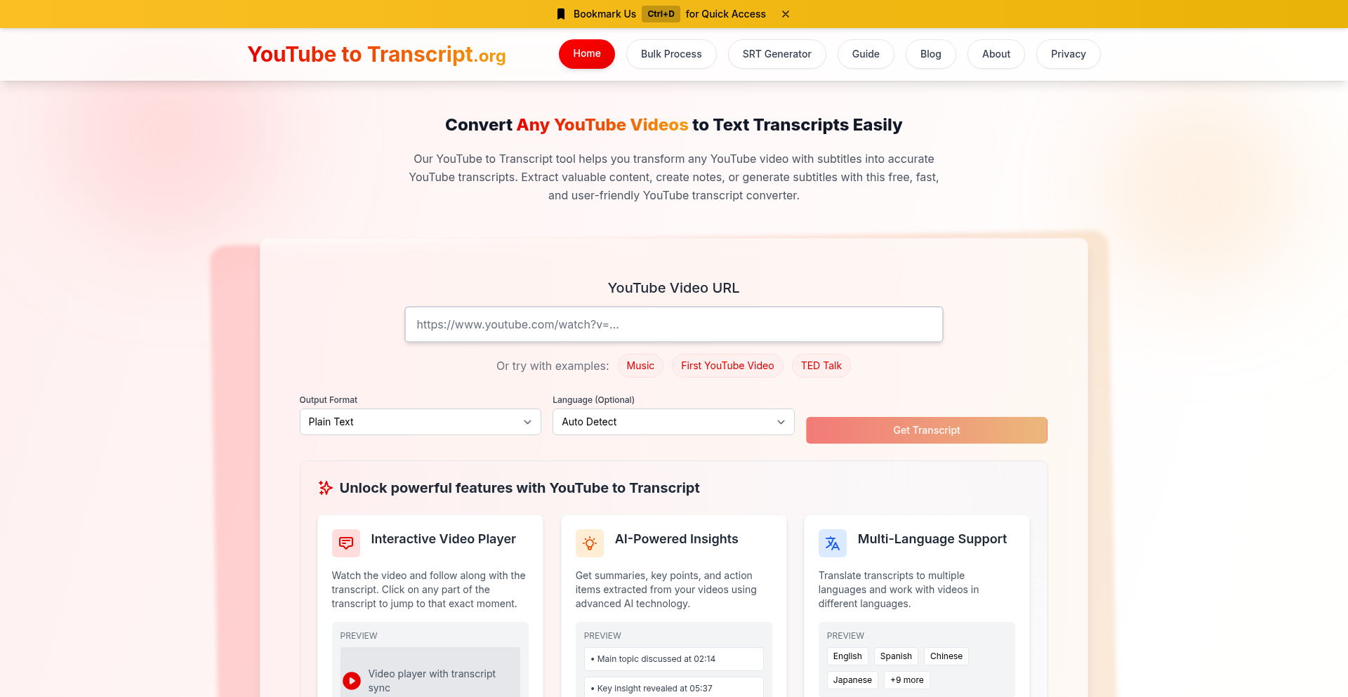 万能YouTube视频字幕提取器