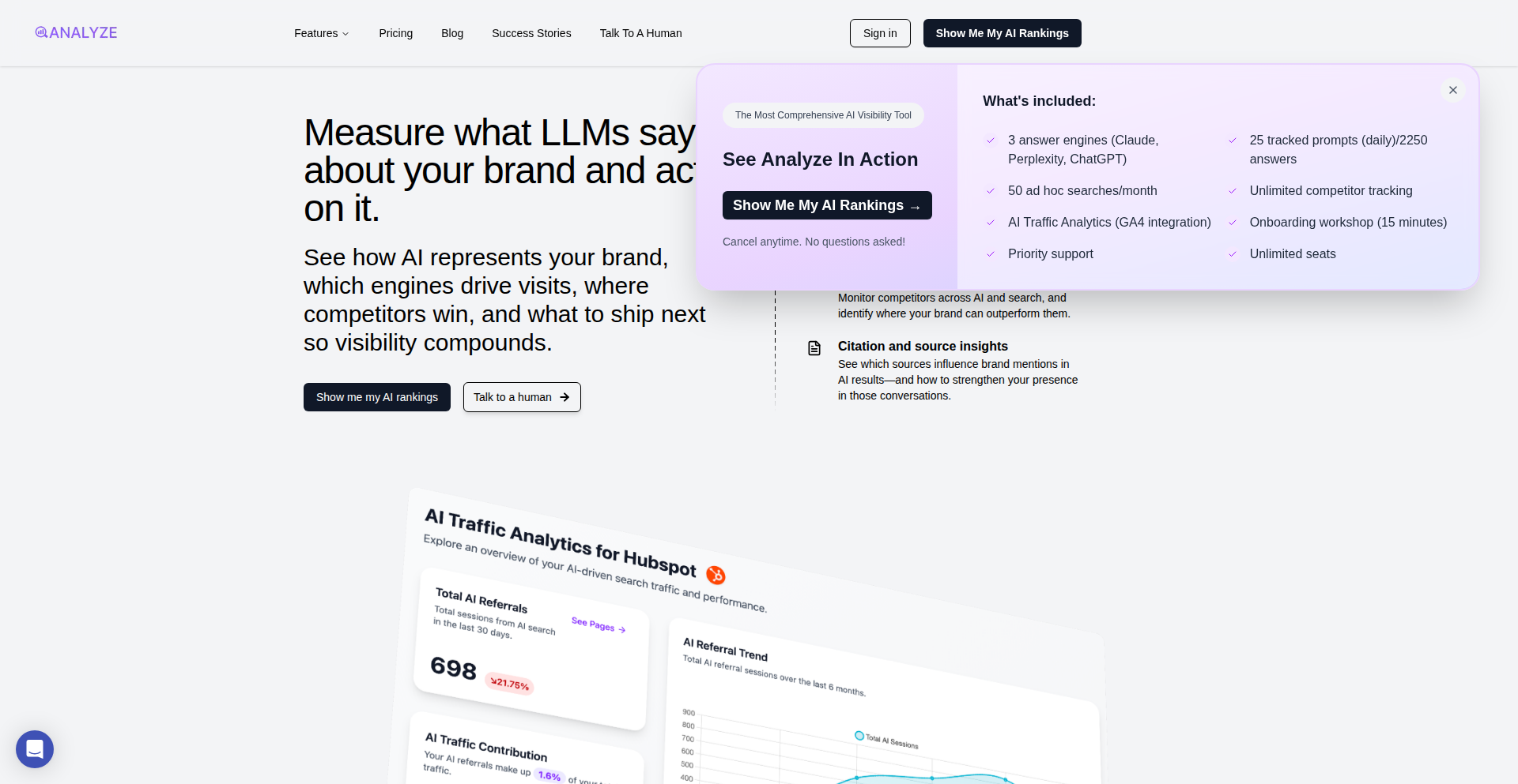 AI搜索流量与转化追踪器