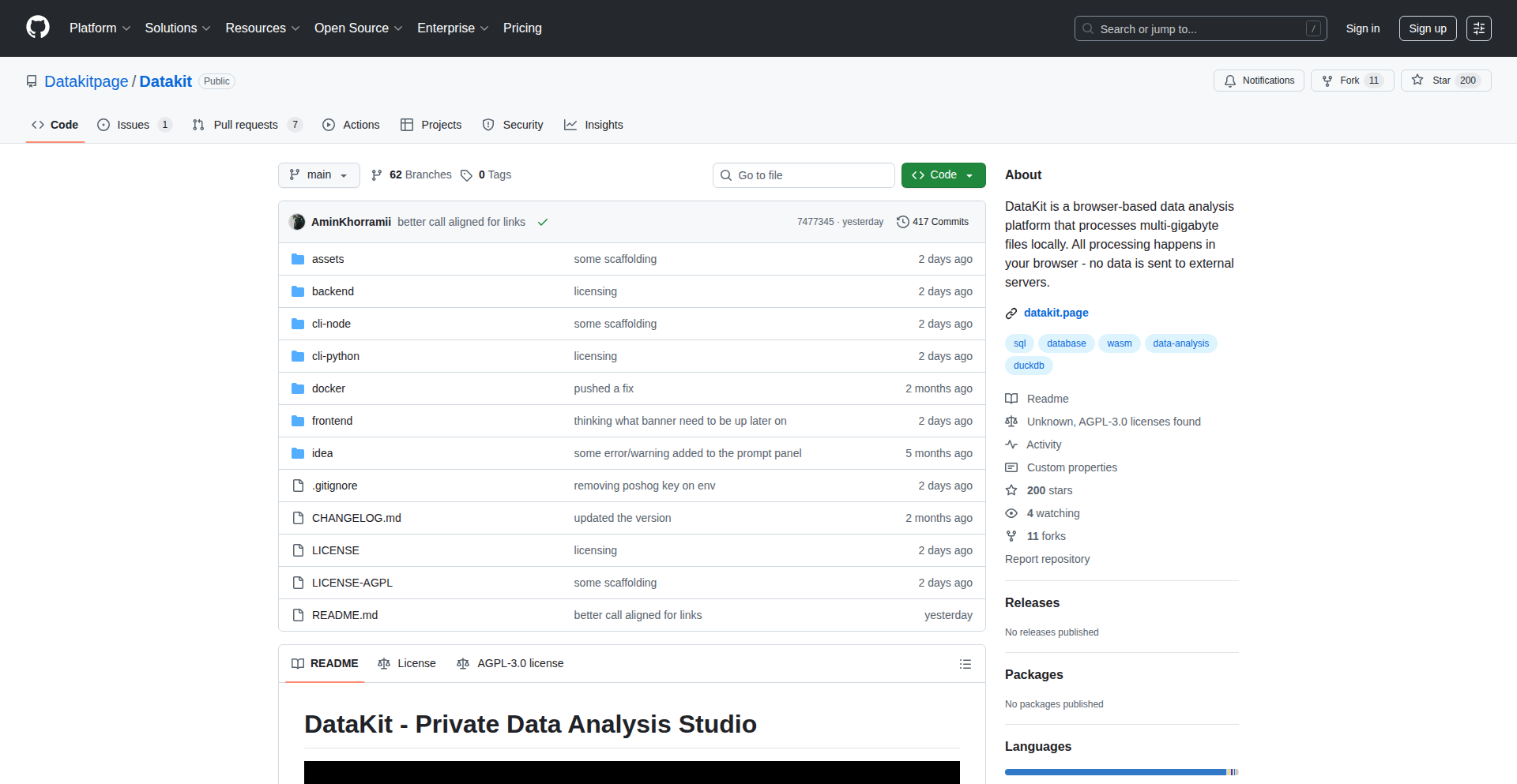 DataKit: 浏览器里的数据炼金室