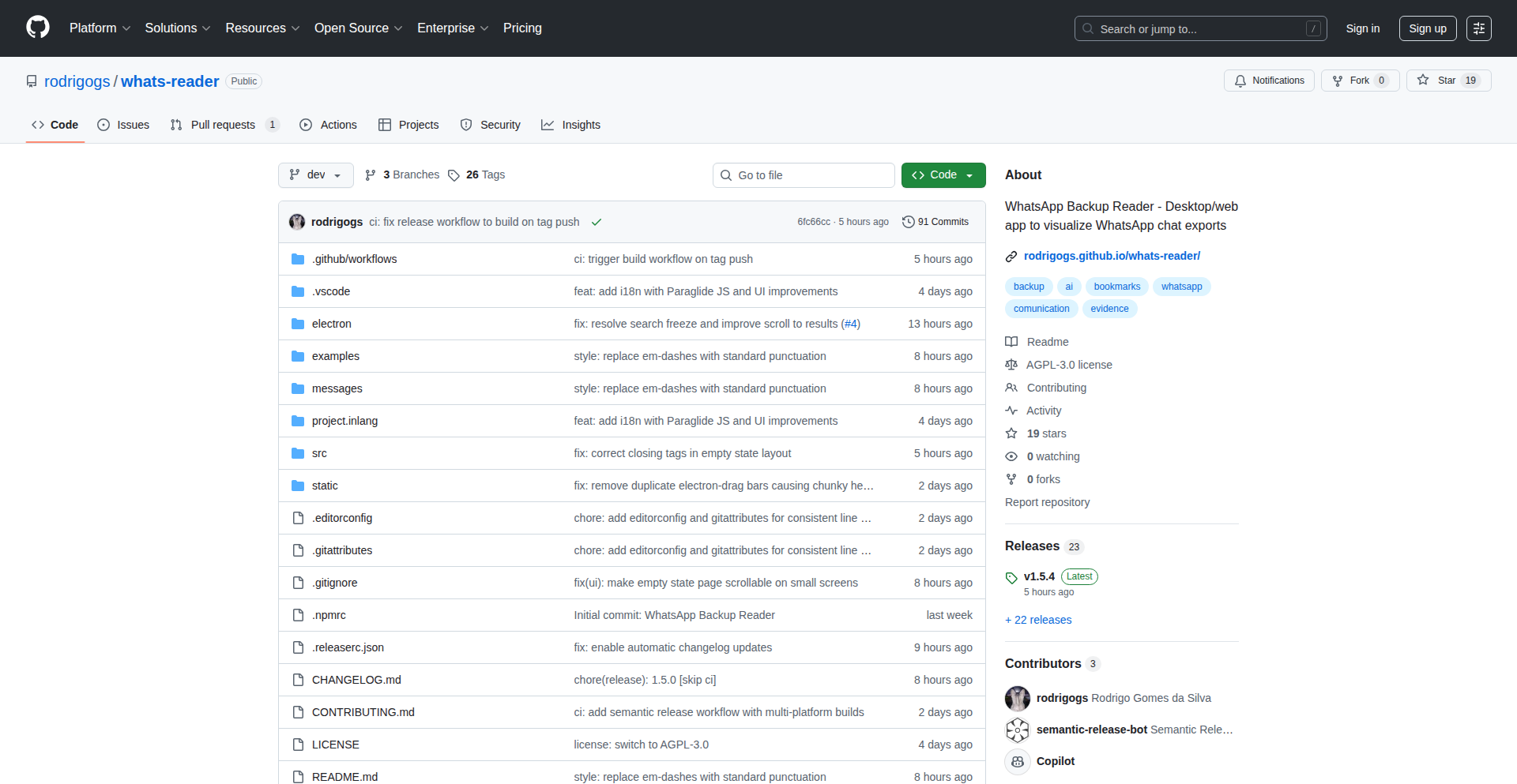 WhatsApp私密证据阅读器