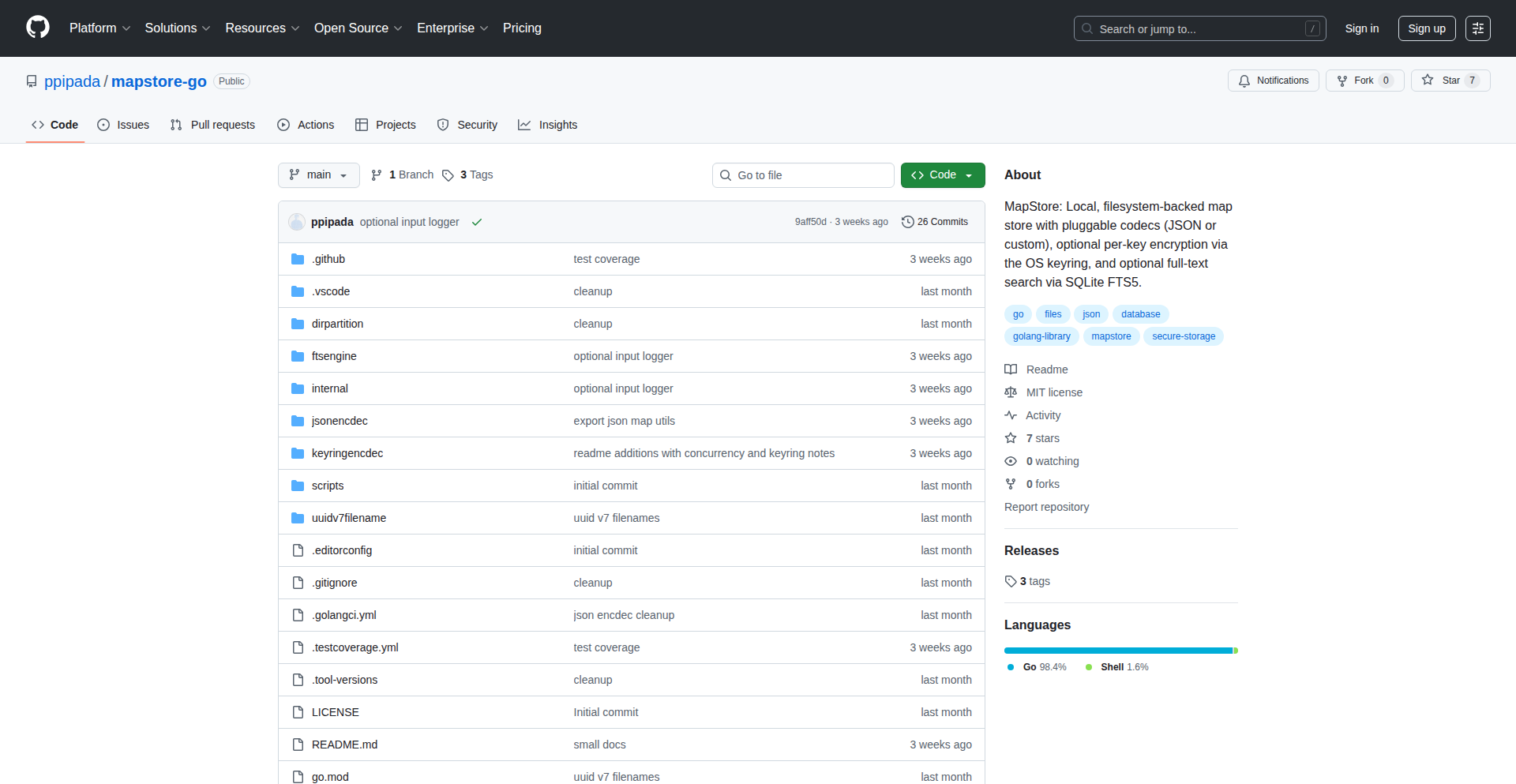 Mapstore-go: 文件即数据,灵活可塑的本地存储引擎