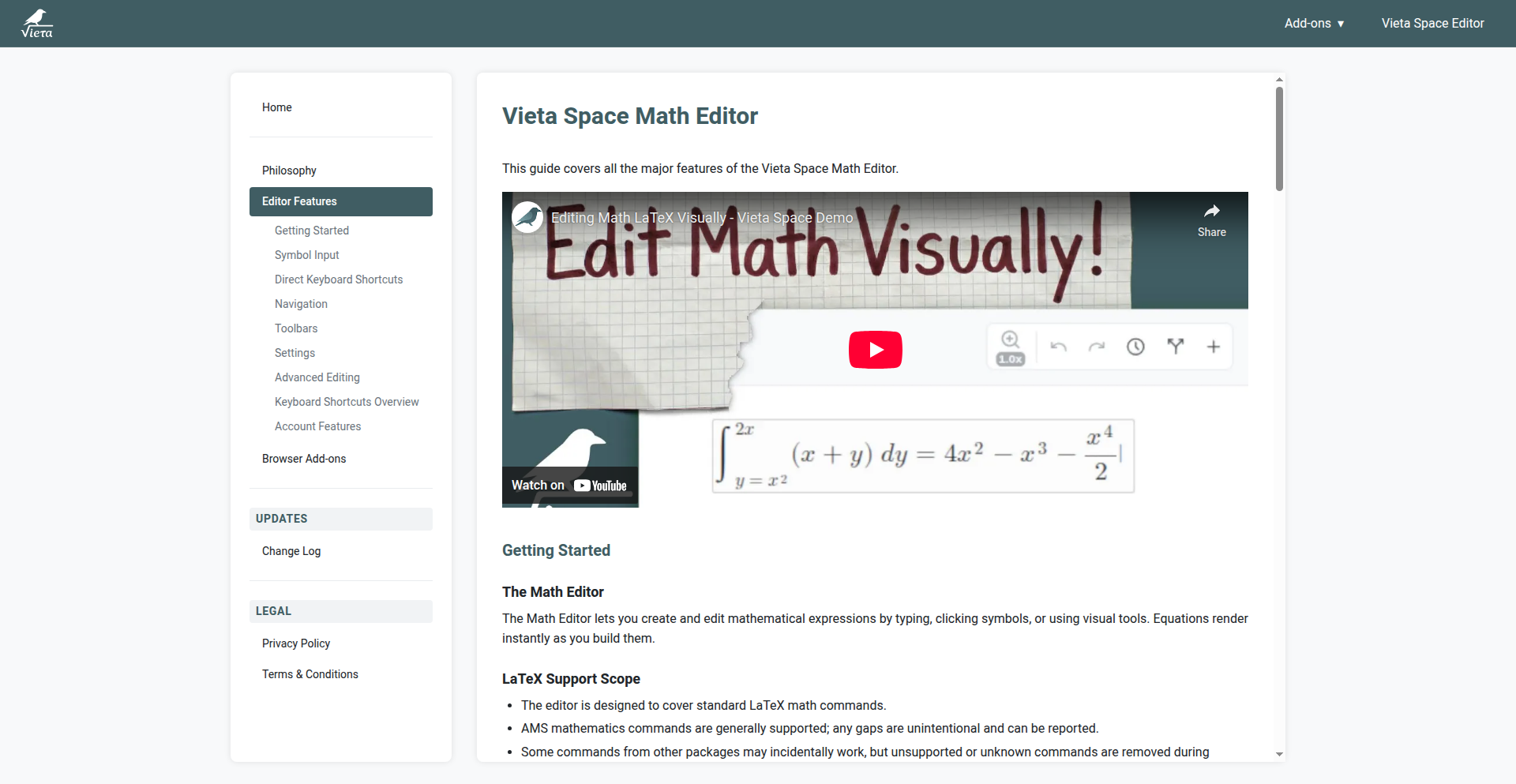 Vieta Space:所见即所得的数学公式可视化编辑器