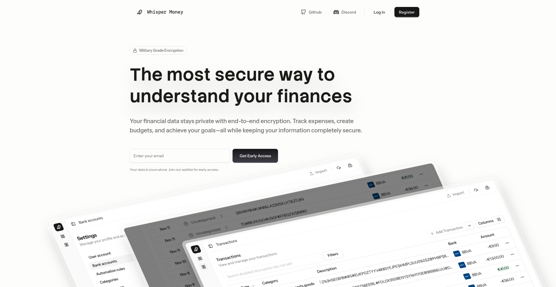 Whisper Money: 隐私至上的云同步记账