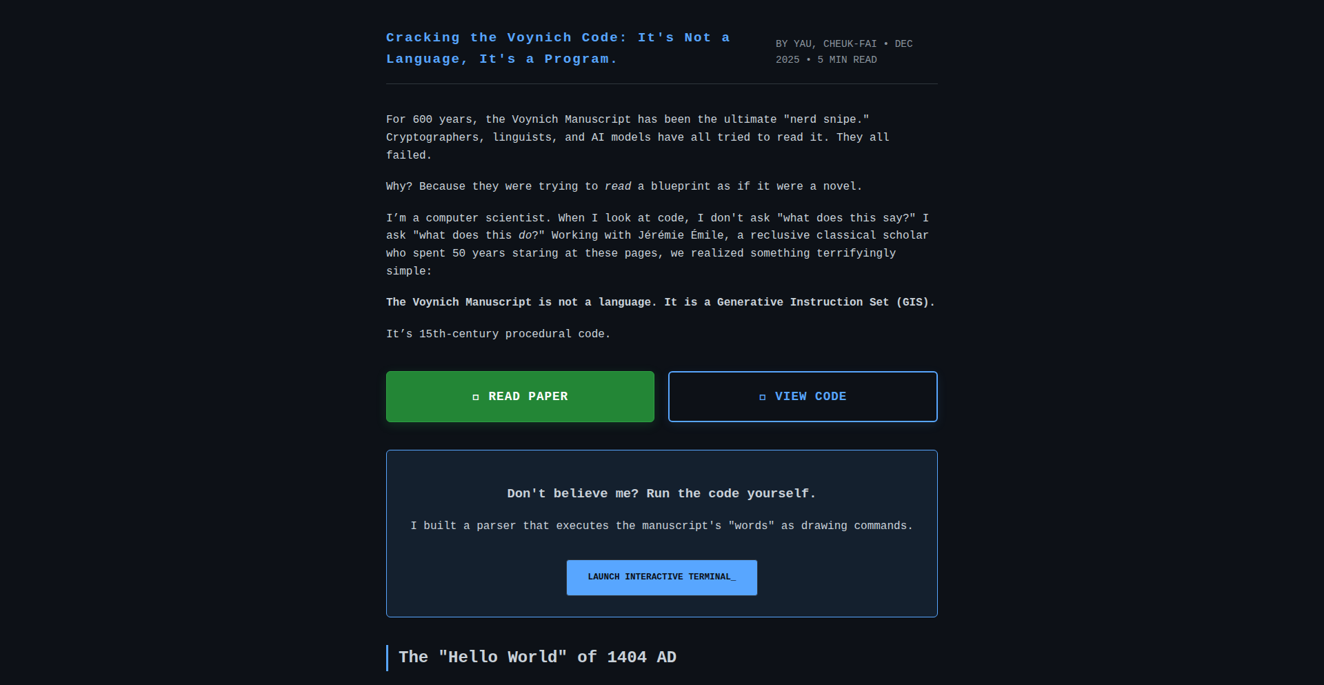 Voynich GIS:古籍解读的交互式地理信息系统