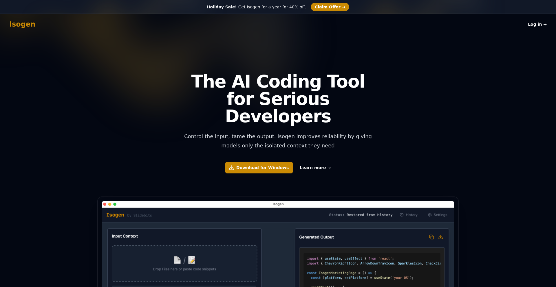 Isogen: 轻量级AI编码助手