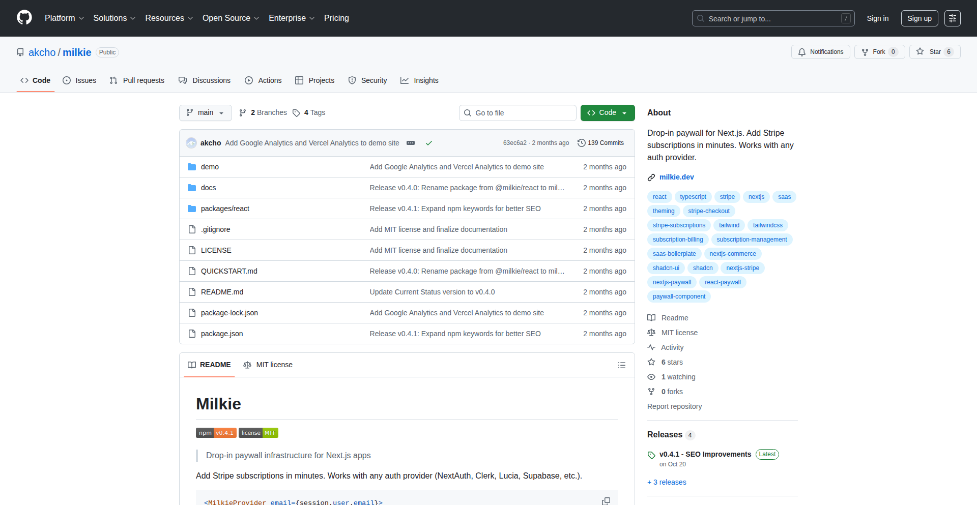 Milkie: 快速集成Stripe支付墙