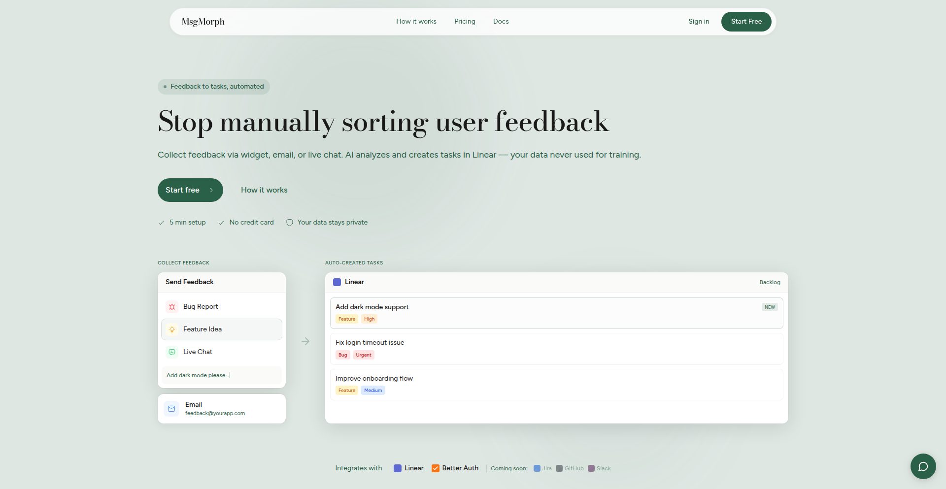 MsgMorph: AI驱动的智能反馈工厂