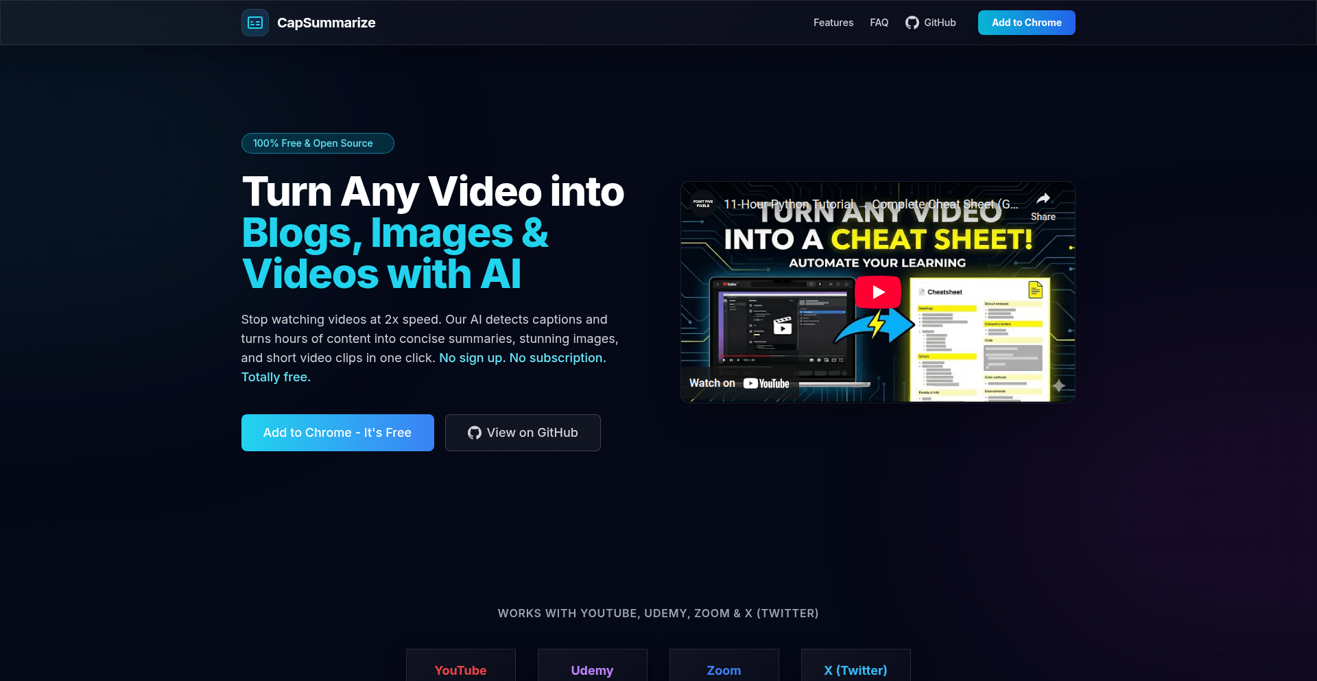 CapSummarize: 视频内容多模态提炼助手