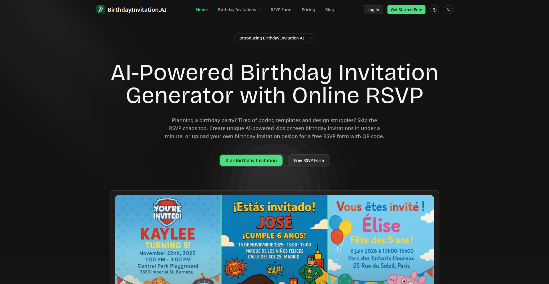 AI生日请柬生成器 & 智能RSVP