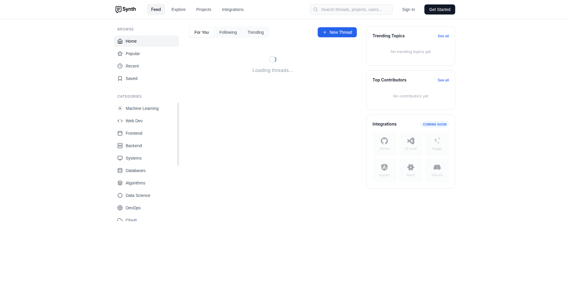 SynthChat - 工程思维的静谧港湾