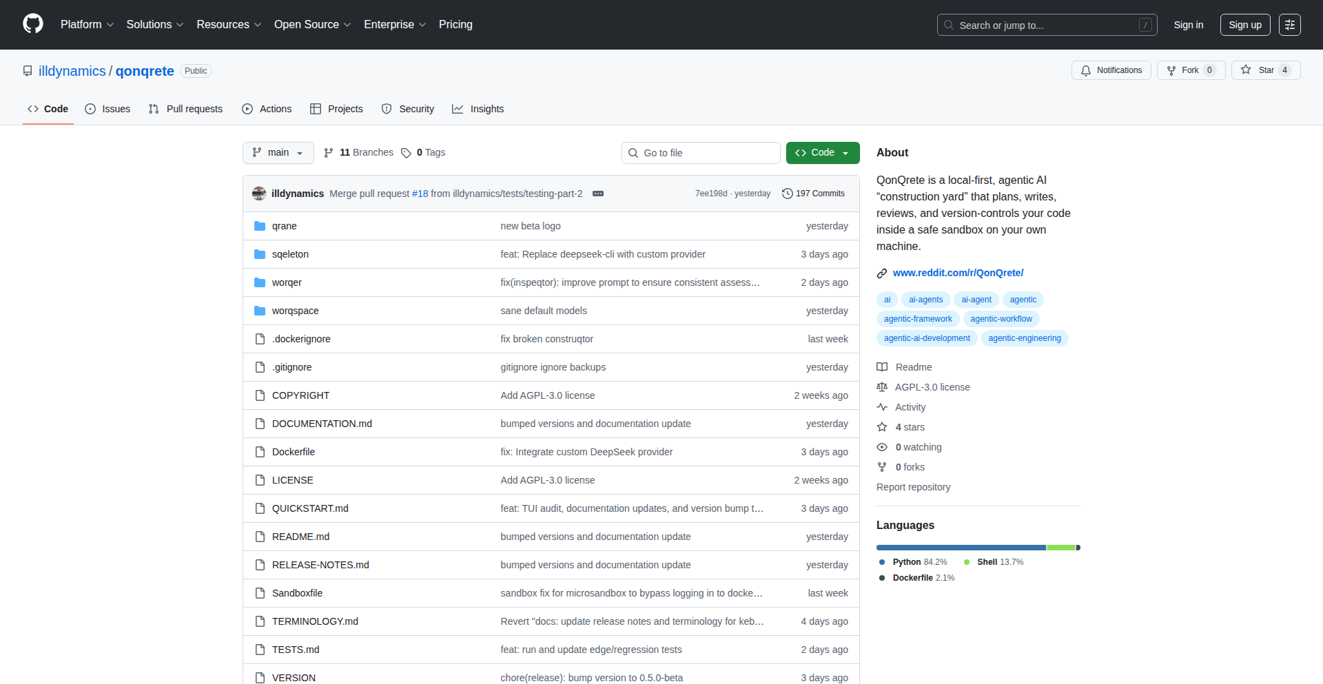 QonQrete: 智能代码生成沙箱