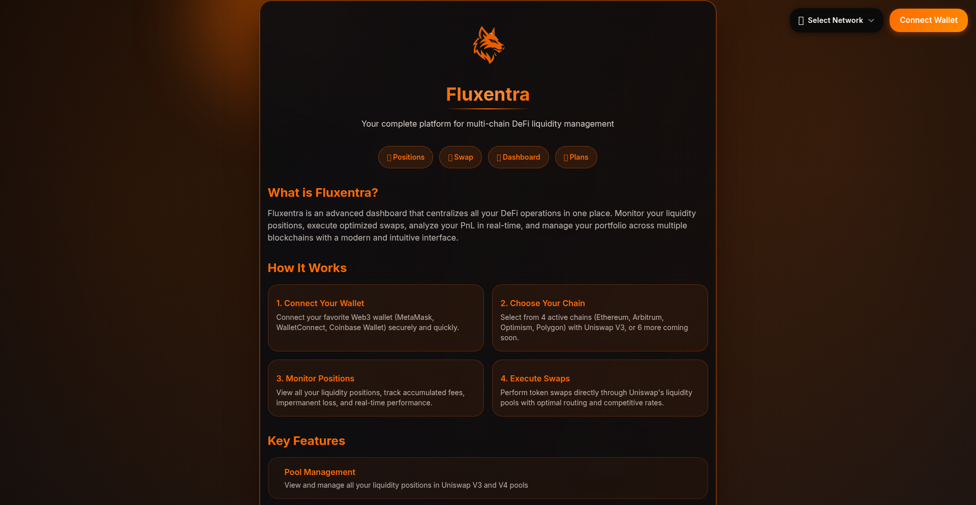 Fluxentra: 链上洞察即时器