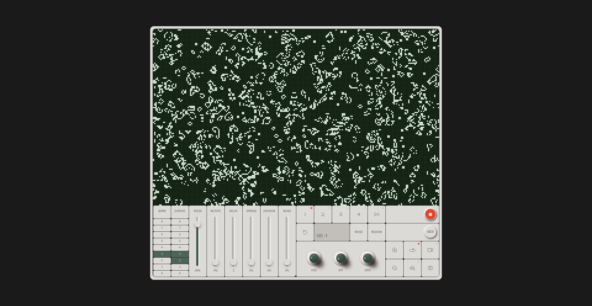 セルラーオートマタ・スタジオ：視覚的探索スタジオ