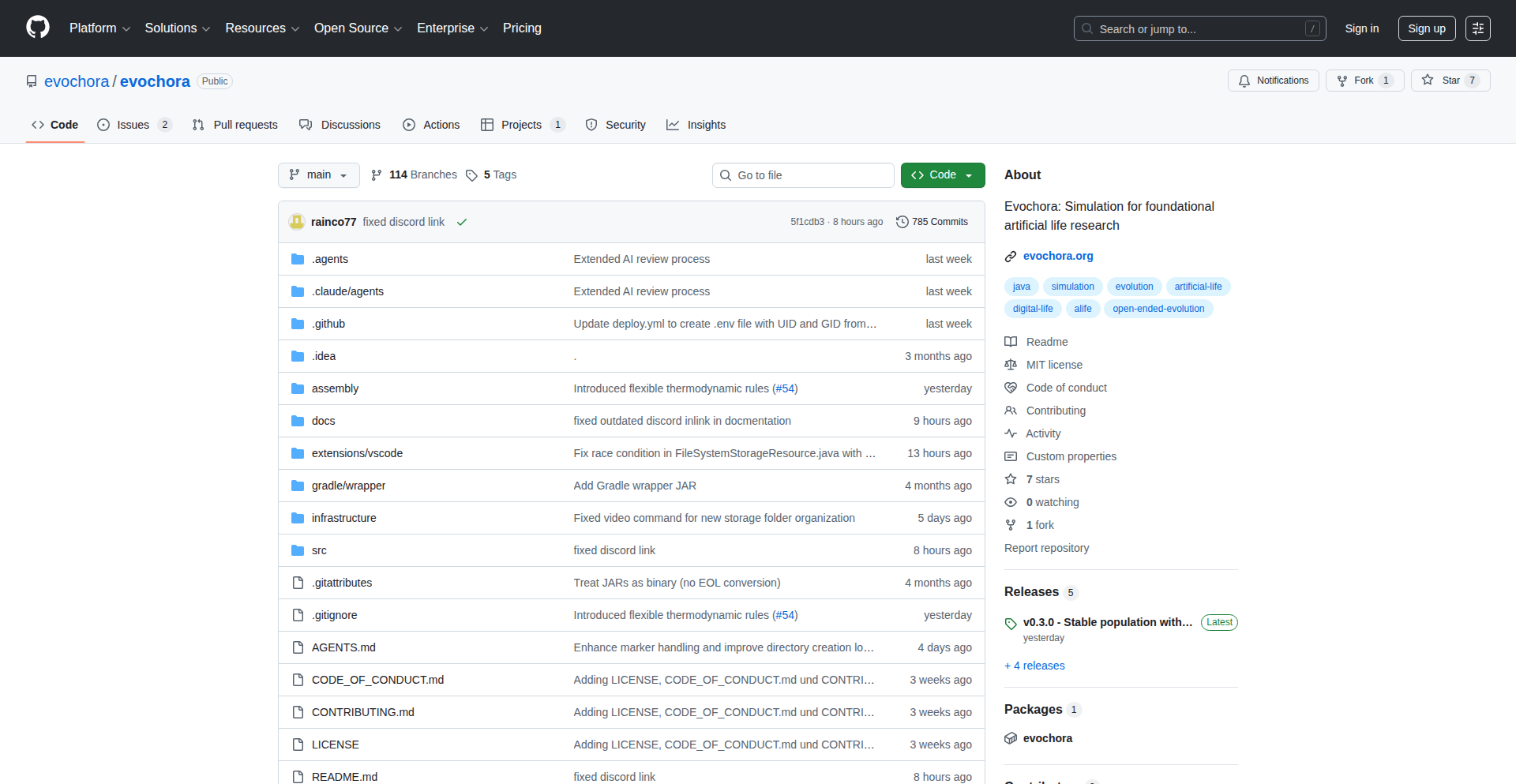 Evochora: 分形生命進化実験室