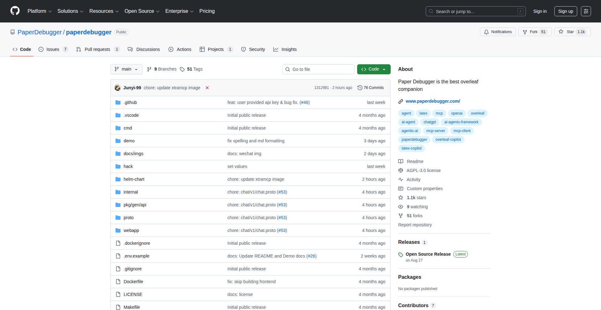 PaperDebugger: Overleaf 用 LaTeX 論文改訂アシスタント