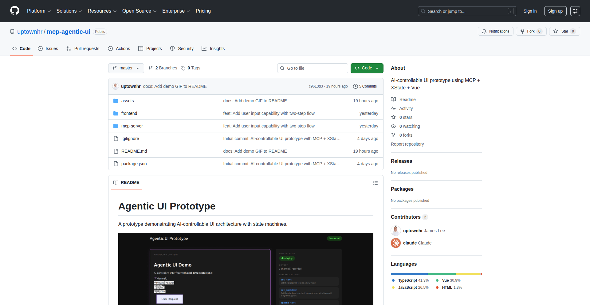 MCP Agentic UI by XState & WebSockets