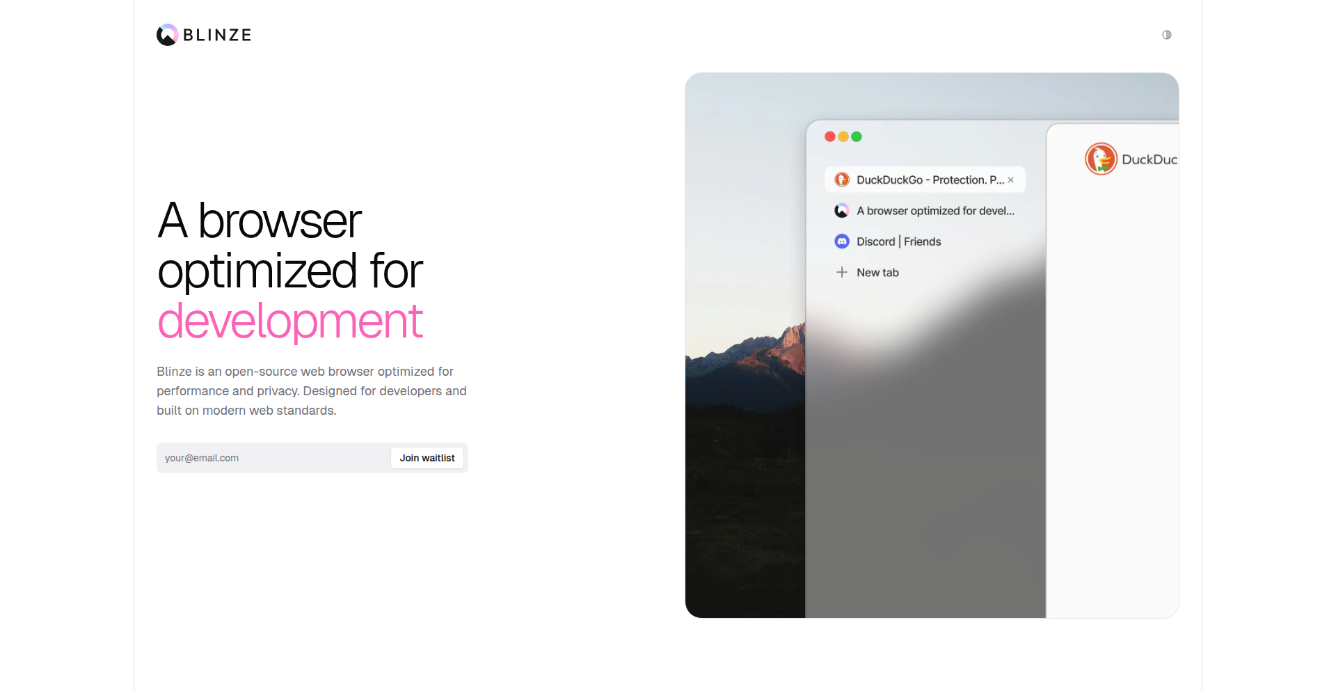 Blinze Browser: 開発者向け高速・プライバシー重視ブラウザ