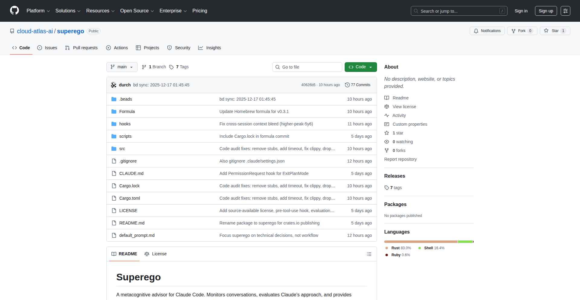 Superego - AIによるコード過剰設計防止チェッカー
