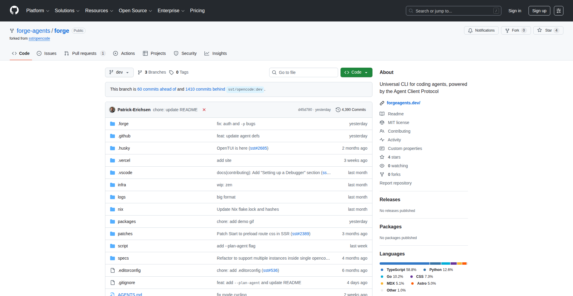 Forge - ACP コマンドラインゲートウェイ