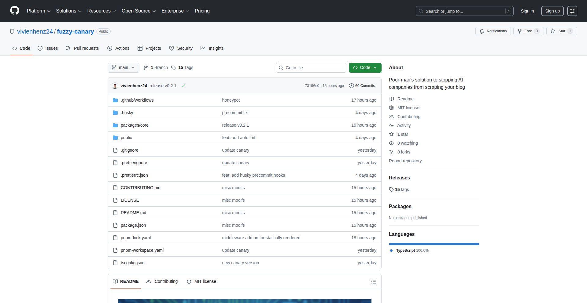 Fuzzy Canary: AIスクレイパー牽制モジュール